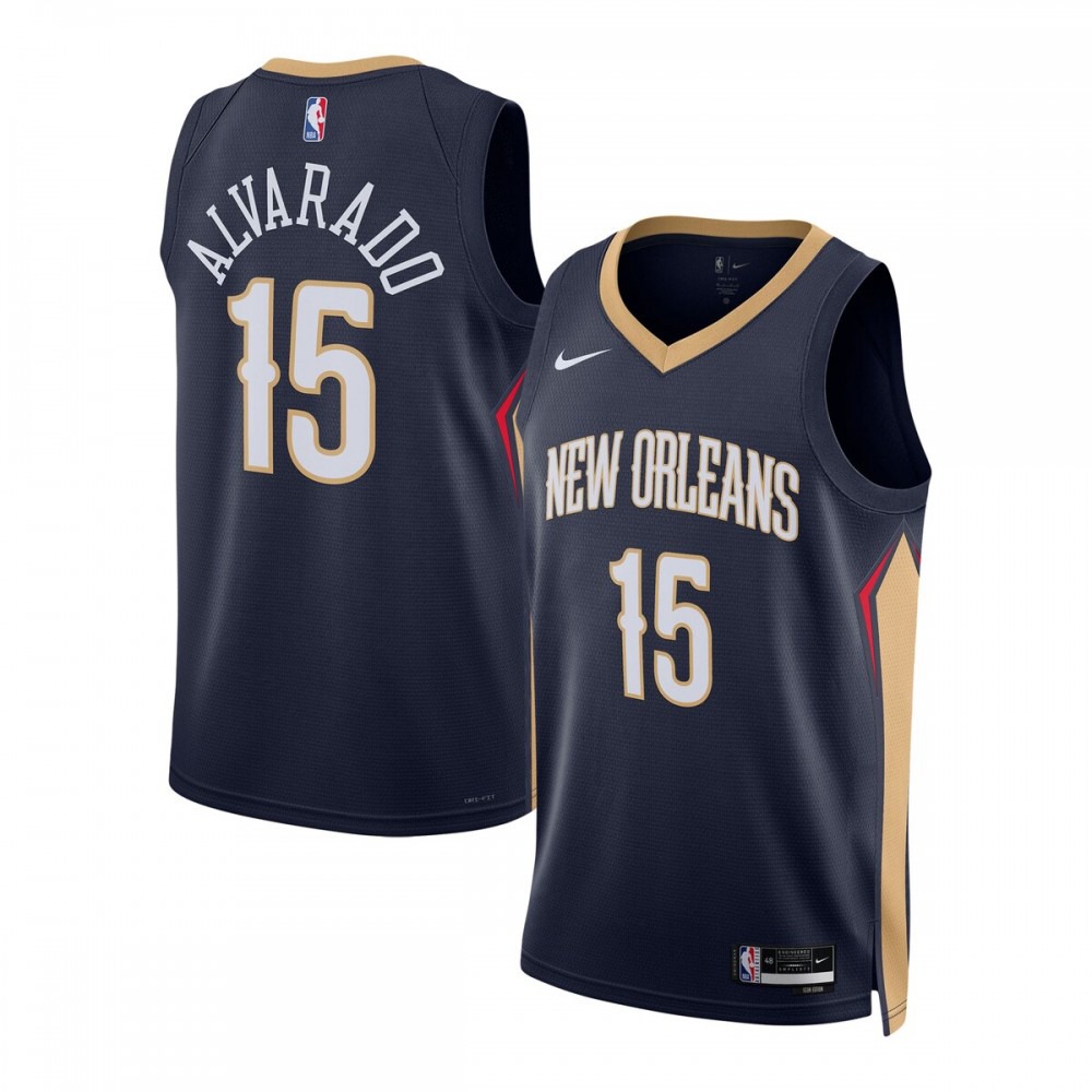 Jose Alvarado New Orleans Pelicans Unisex Swingman Jersey - Icon Edition - Navy-Pro Kit Vault | Brand New 26/27 Sports Jerseys